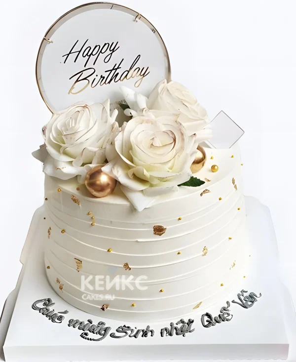 Шикарный бенто торт бабушке с цветами Фото