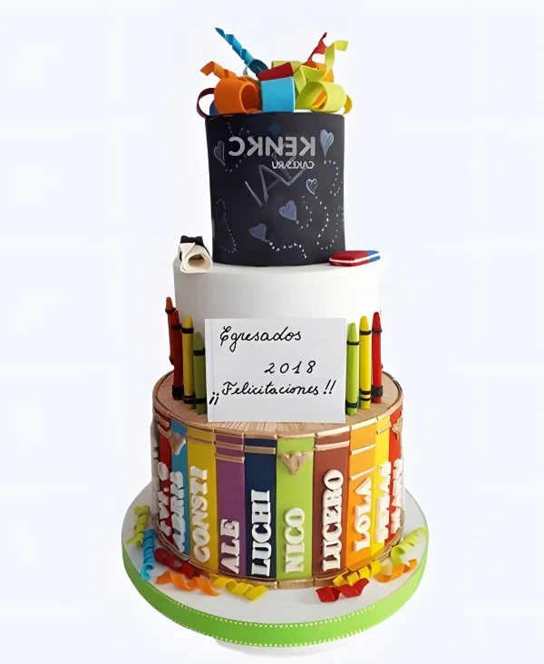 Шикарный торт на выпускной в 4 класс Фото