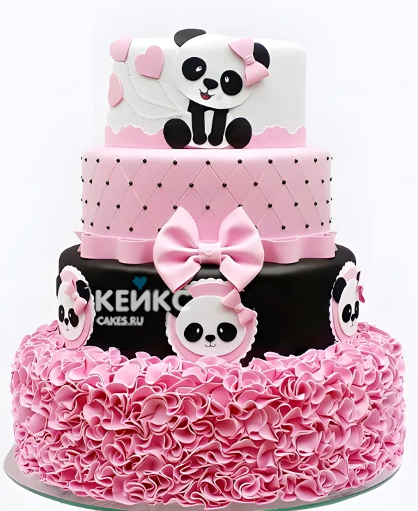 Шикарный бенто торт с пандой Фото