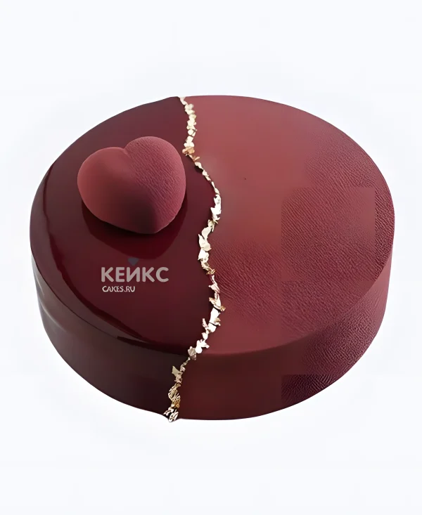 Шоколадный велюровый торт с глазурью Фото