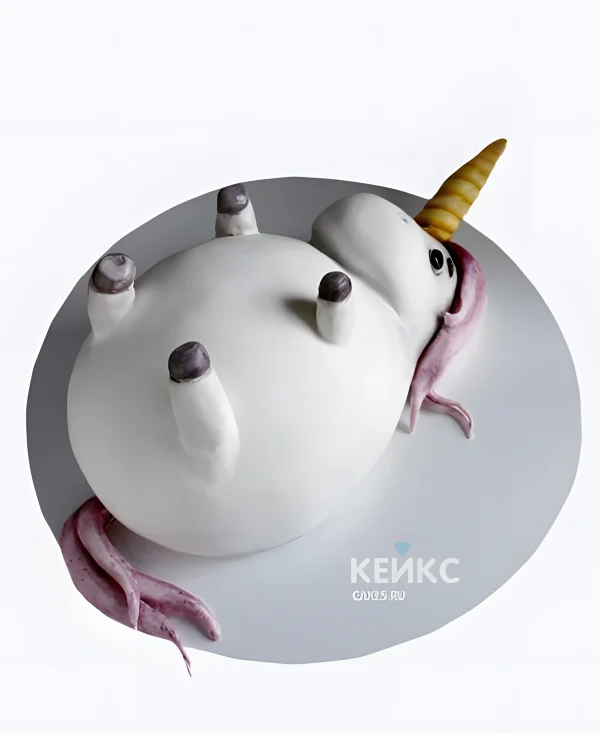 Торт 3D в виде единорога Фото