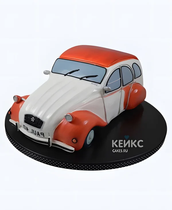 Торт 3D в виде винтажной машины Фото