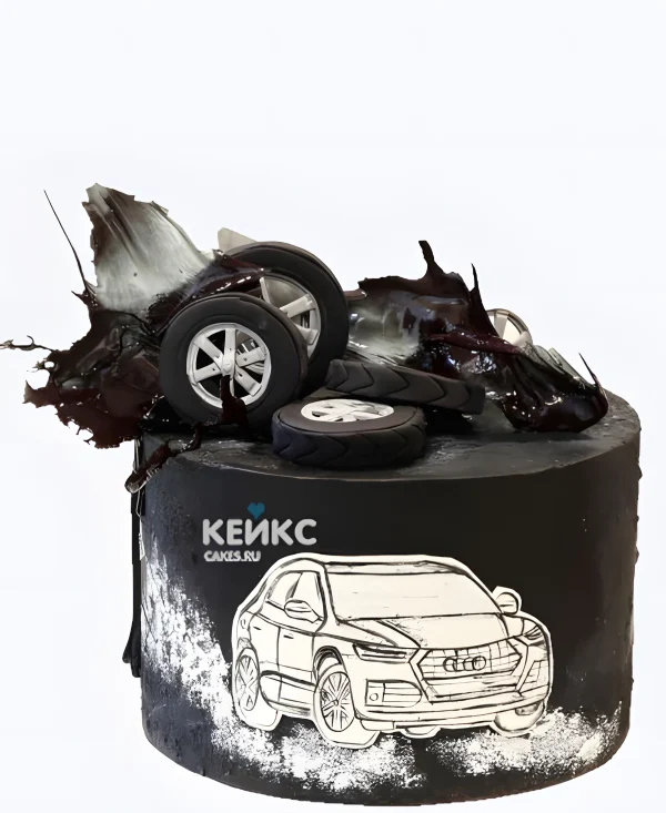 Торт Ауди с фотопечатью машины Фото
