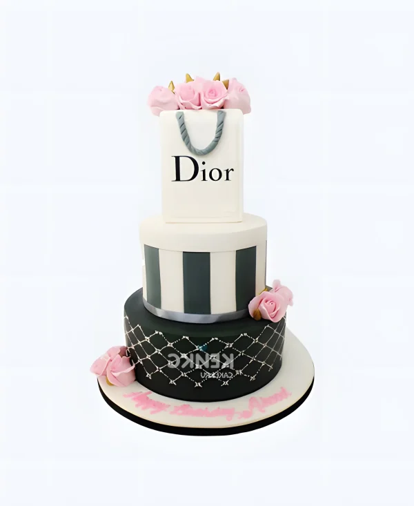 Торт девушке на 20 лет с пакетом диор Фото
