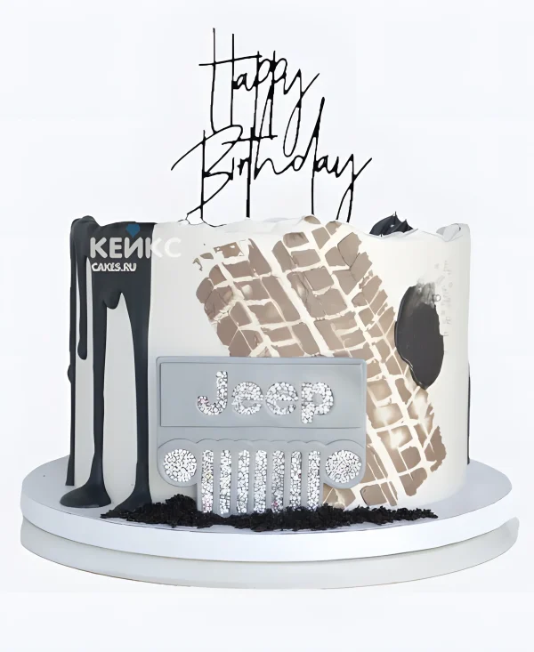 Торт Джип на день рождения Фото