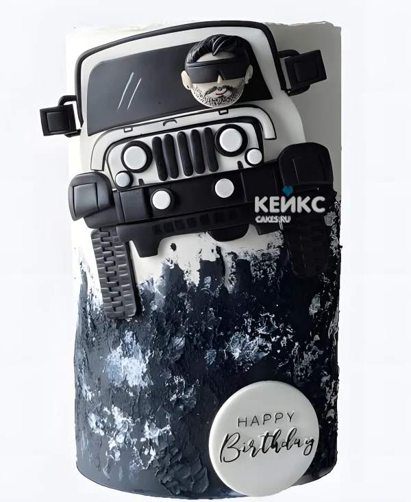Торт Джип с аппликацией Фото