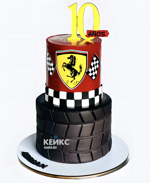 Торт Феррари на 10 лет мальчику Фото