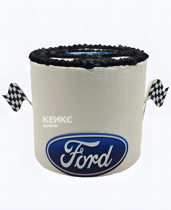 Торт Форд с эмблемой и флажками Фото