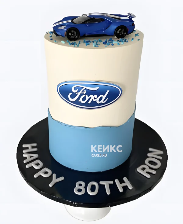 Торт Форд с фигуркой машины Фото
