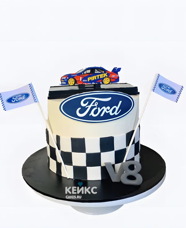 Торт Форд с гоночной машиной Фото