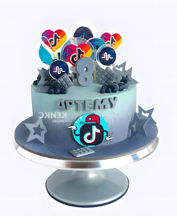 Торт мальчику на 8 лет с тик ток Фото