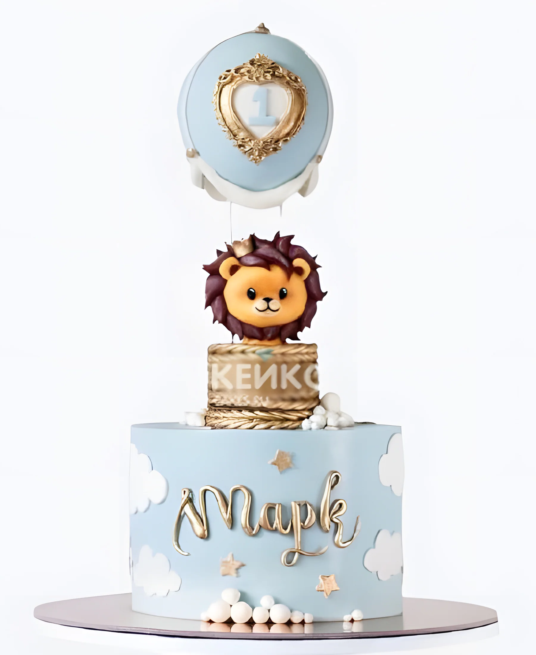 Торт мальчику на годик со львом Фото