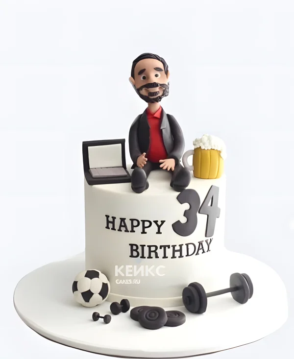 Торт мужу спортсмену Фото