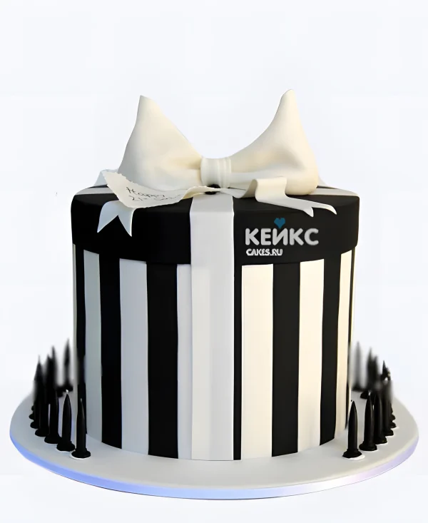 Торт мужу в виде подарочной упаковки Фото