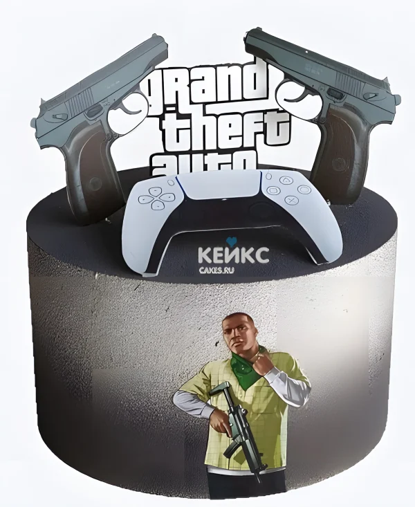 Торт для мальчика в стиле гта Фото