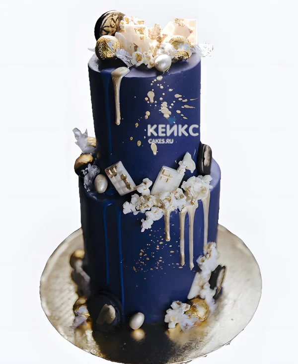 Торт на 20 лет с шоколадными конфетами Фото