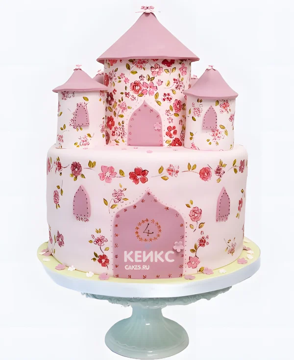 Торт на 4 года в виде замка Фото