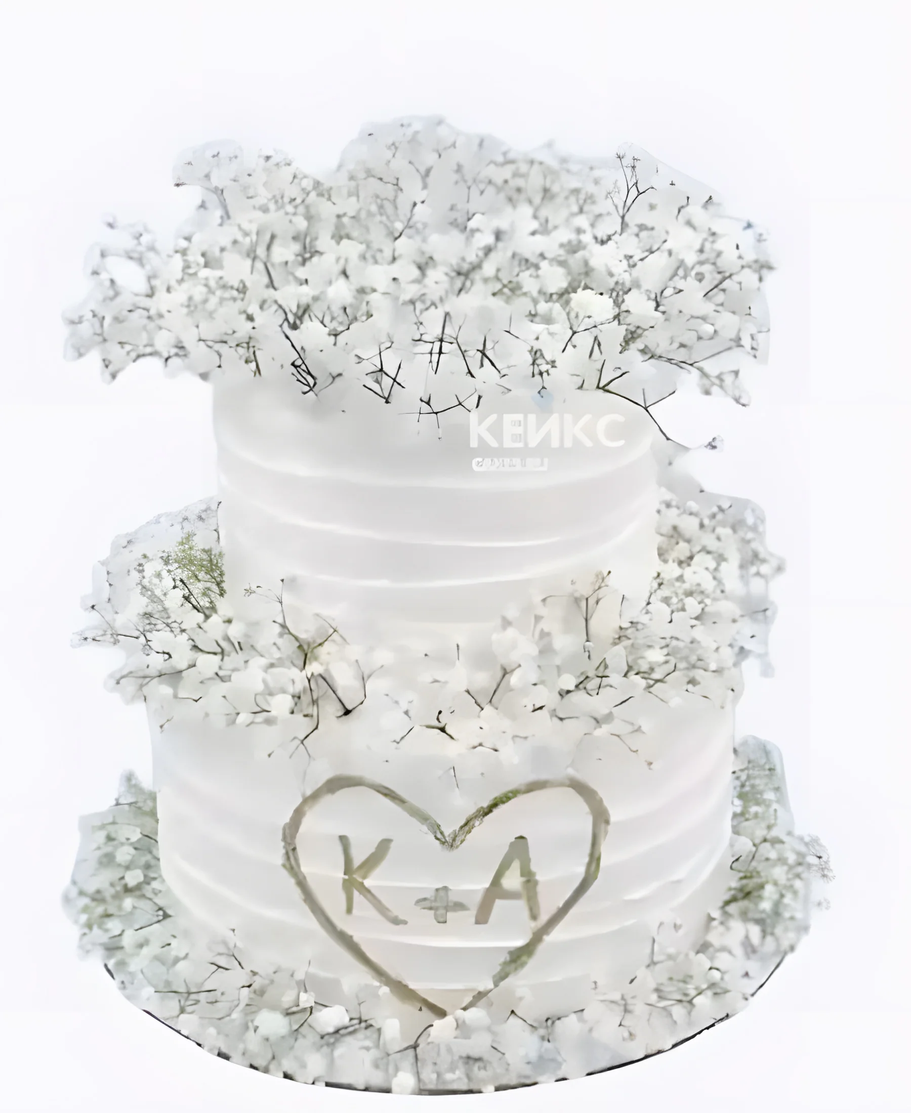 Торт на бумажную свадьбу с сухоцветами Фото