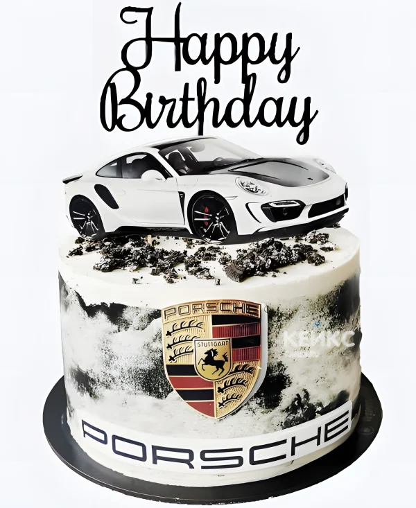 Торт с топпером Порше Фото