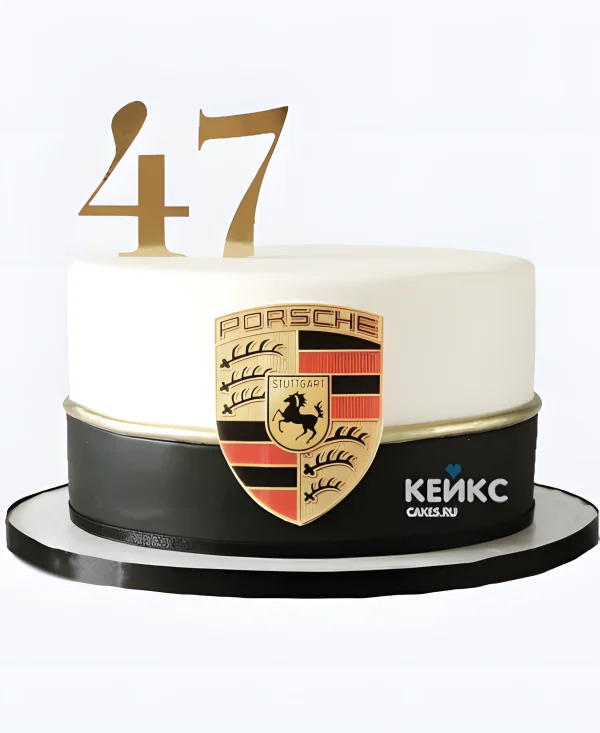 Торт Порше с цифрой 47 Фото