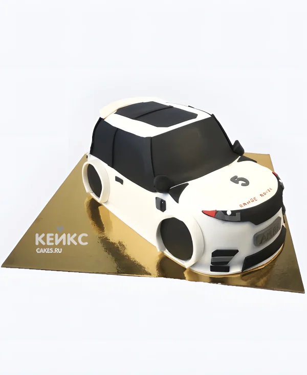 Торт Рендж Ровер с цифрой 5 на капоте Фото