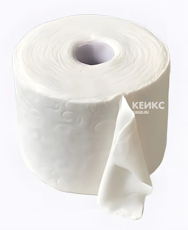 Прикольный торт на 2 года свадьбы в виде рулона бумаги Фото