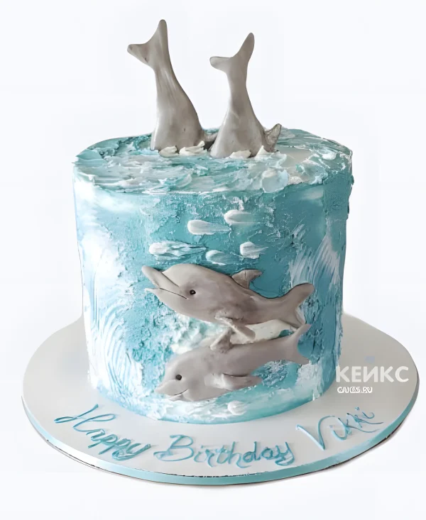 Торт с дельфинами Фото