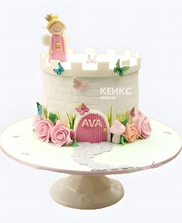 Торт с феей в замке Фото