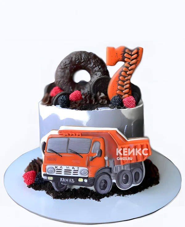 Торт с Камазом для мальчика 7 лет Фото
