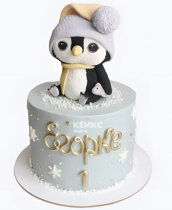 Торт с замечательным пингвином Фото