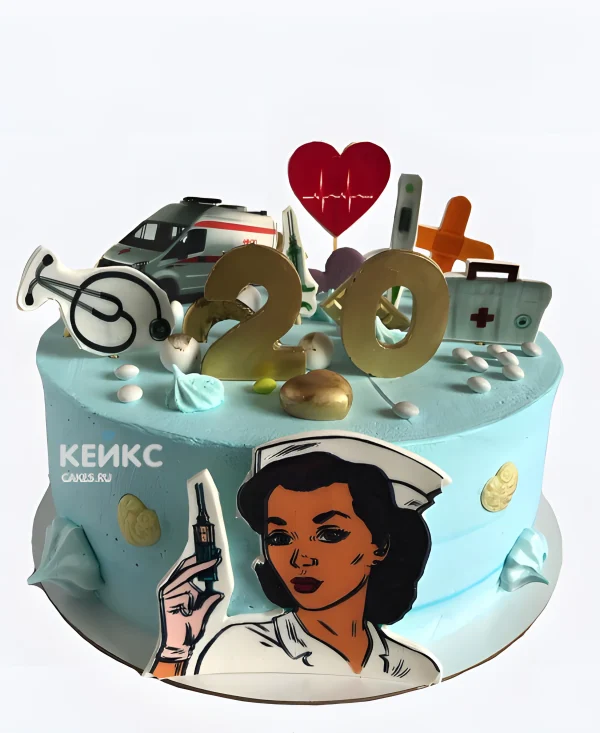 Торт скорая помощь на 20 лет Фото