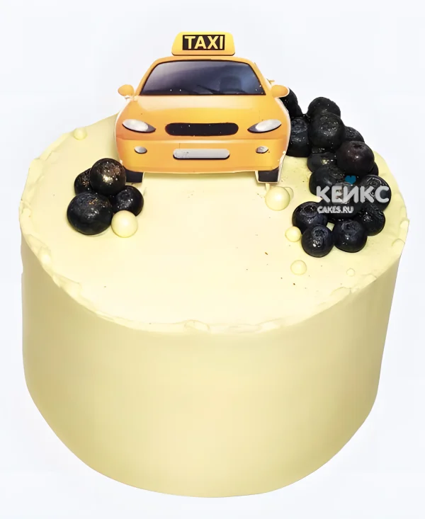 Торт такси минималистичный с ягодами Фото