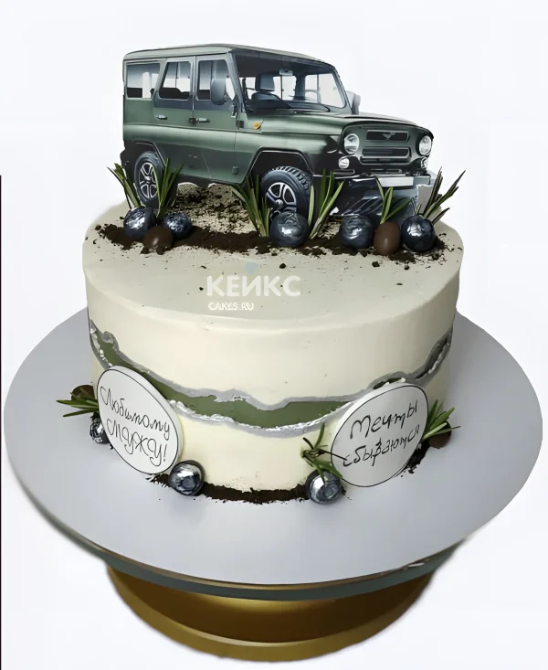 Торт УАЗ из мастики Фото