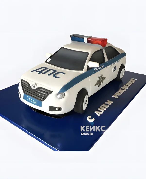 Торт в виде классной полицейской машины Фото