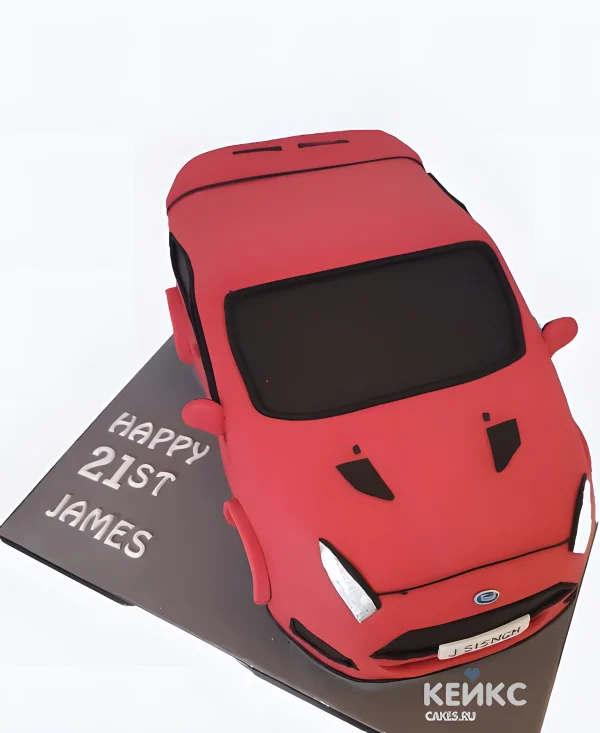 Торт в виде красного Форда Фото