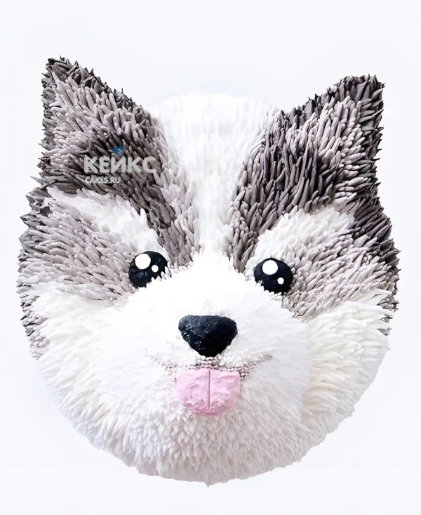 Торт в виде мордочки волка Фото