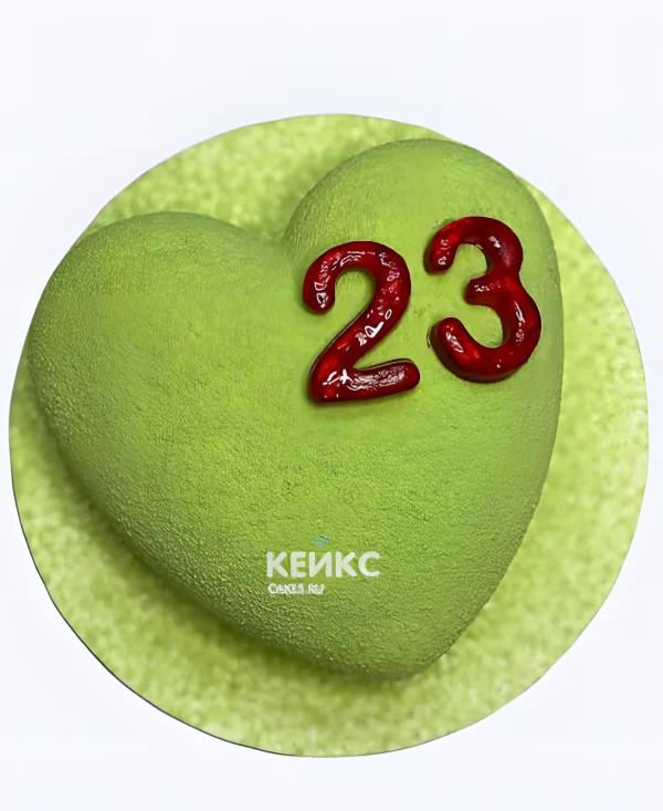 Торт в виде сердца на 23 февраля Фото