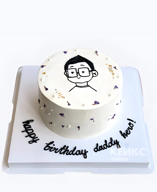 Уютный бенто торт мужчине из мастики Фото