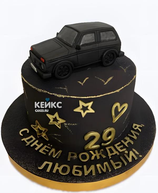 Велюровый торт с Нивой Фото