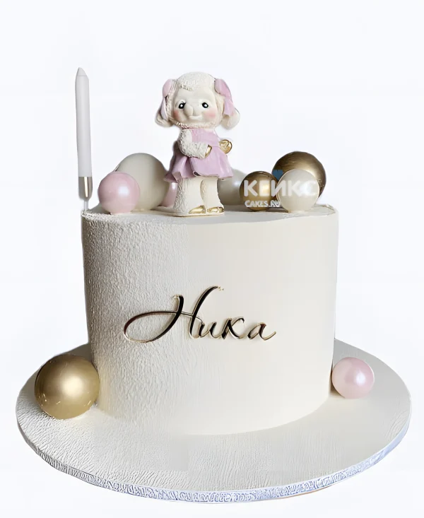 Велюровый торт с овечкой Фото