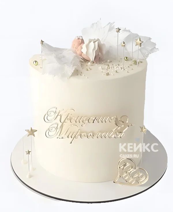 Воздушный бенто торт девочке на крещение Фото