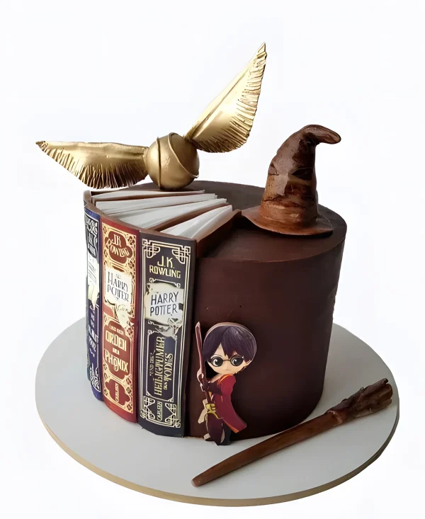 Бордовый тортик на день рождения Поттероману Фото
