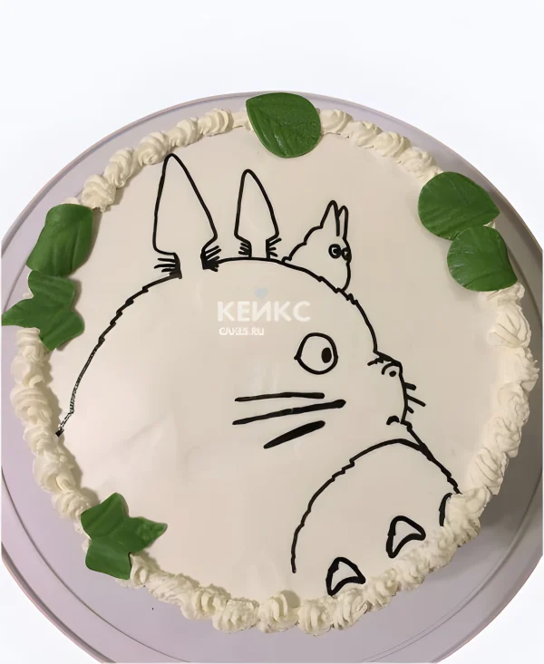 Торт с рисунком Тоторо Фото