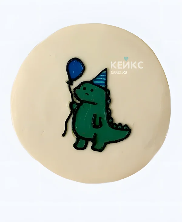 Бенто-торт на 12 лет с динозавром Фото