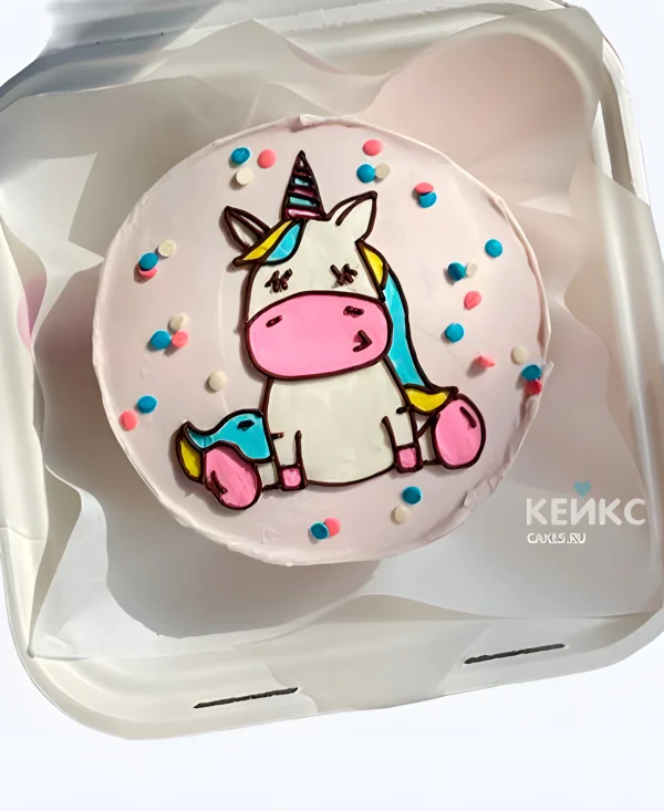 Бенто-торт на 12 лет с единорогом Фото