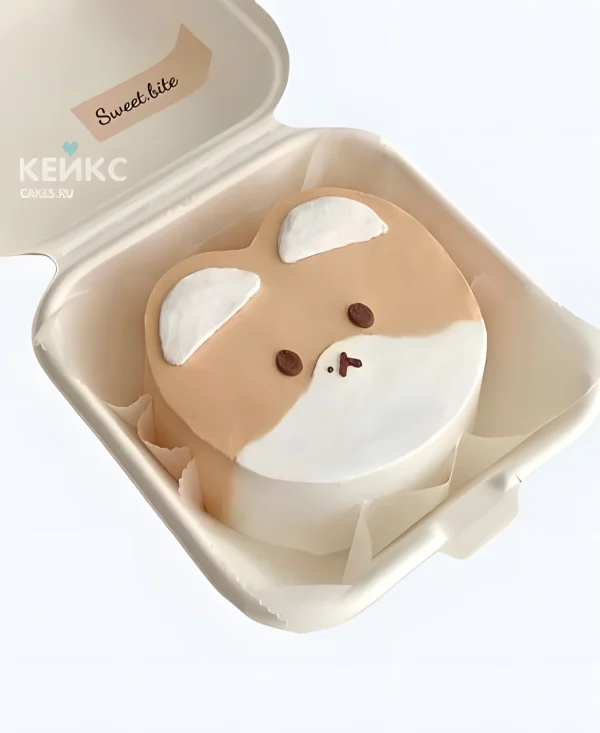 Бенто-торт на 13 лет в виде мордочки Фото