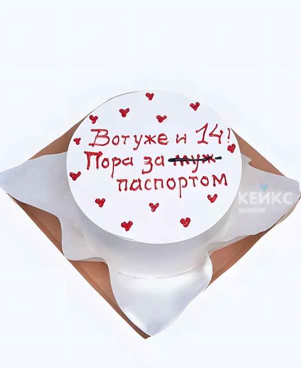 Прикольный бенто-торт на 14 лет Фото