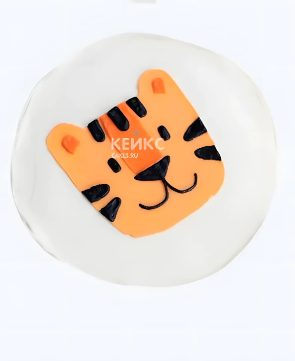 Бенто-торт на 8 лет с мордочкой тигра Фото