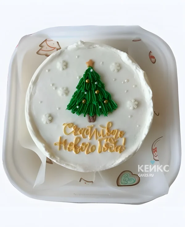 Бенто-торт на новый год без мастики Фото