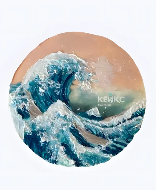 Бенто-тортик с волной и закатом Фото